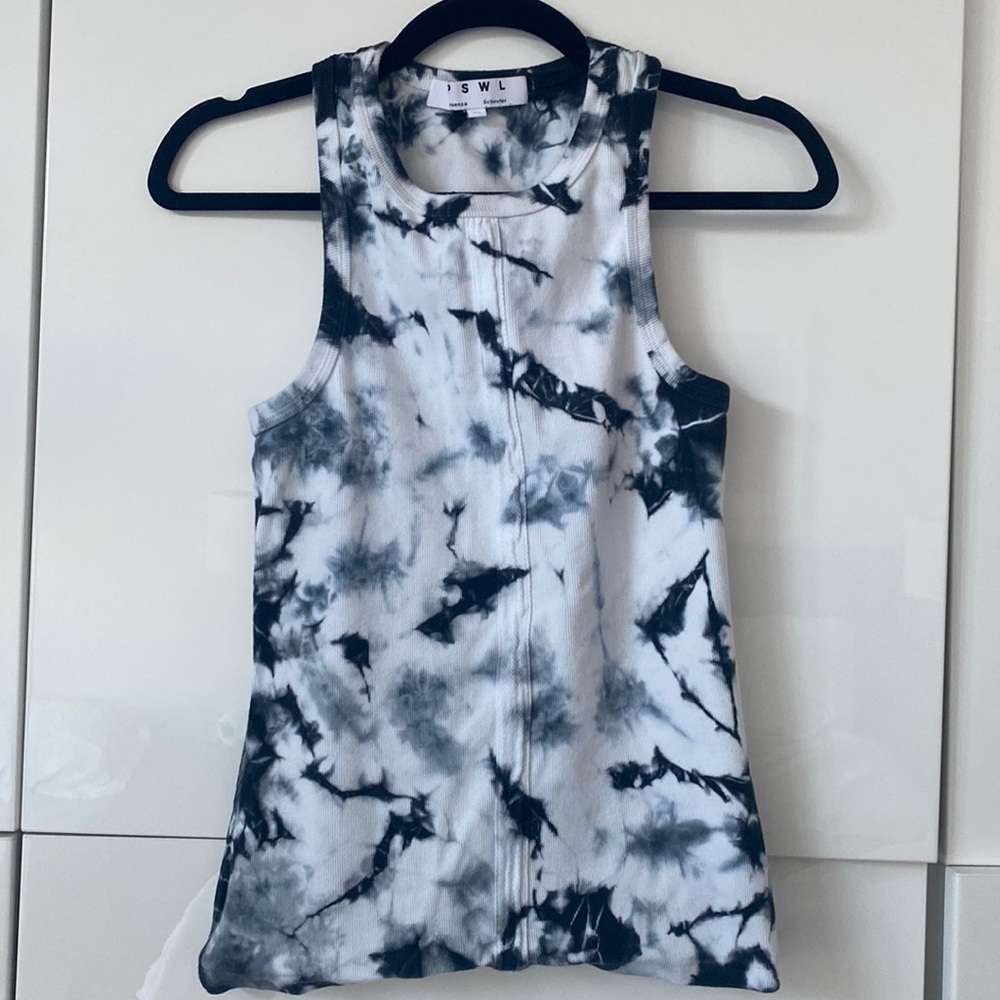 Proenza Schouler White Label Ribbed Tie Dye Tank Top XS
